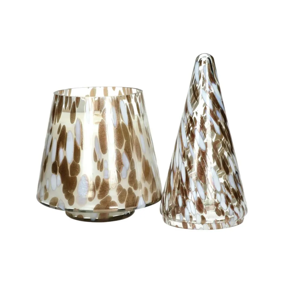 Pomax Senteurs-SPICCOLI - bougie parfumée - verre / cire - DIA 16,5 x H 38 cm - blanc