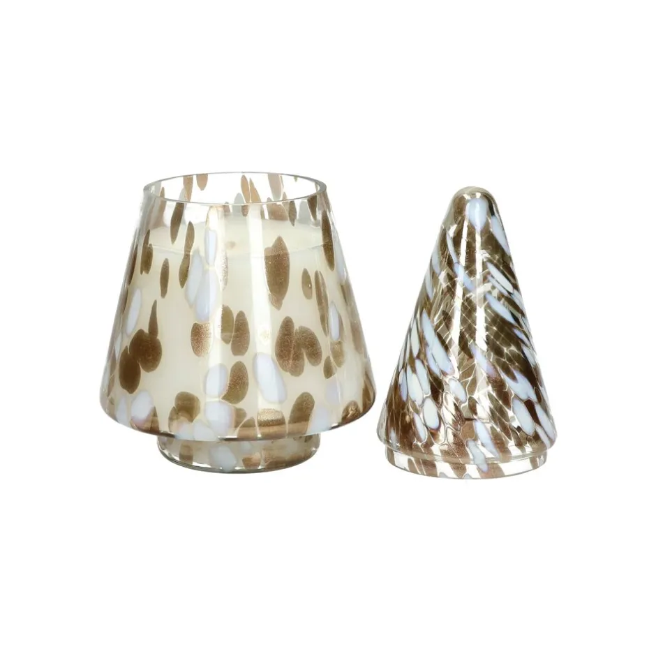 Pomax Senteurs-SPICCOLI - bougie parfumée - verre / cire - DIA 14 x H 26 cm - blanc