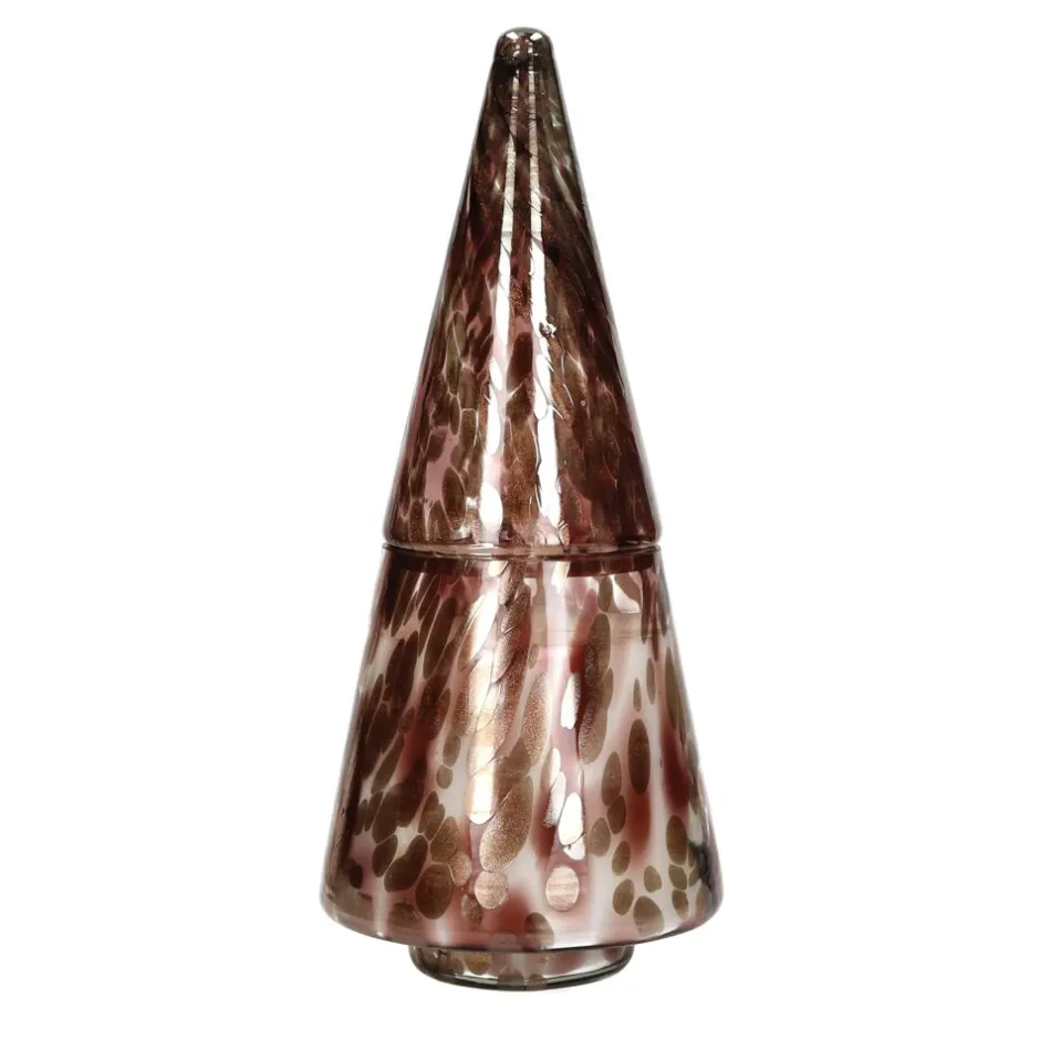 Pomax Senteurs-SPICCOLI - bougie parfumée - verre / cire - DIA 16,5 x H 38 cm - noir