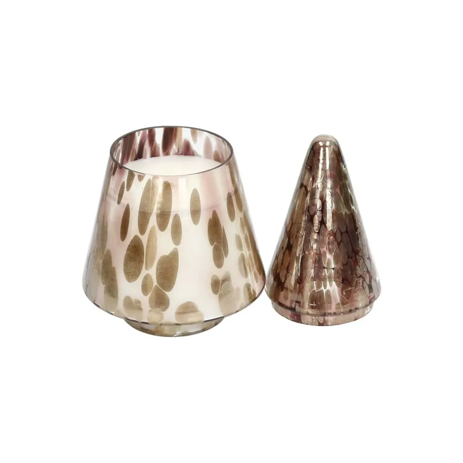Pomax Senteurs-SPICCOLI - bougie parfumée - verre / cire - DIA 13 x H 25 cm - noir