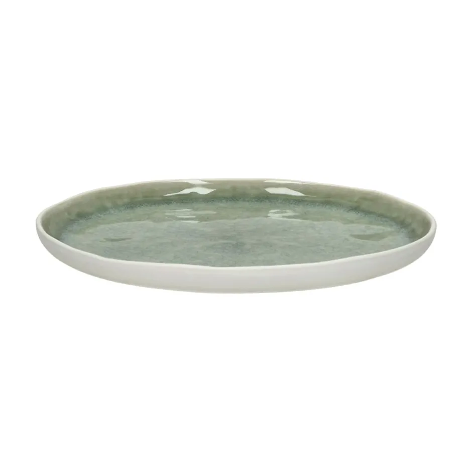 Pomax Vaisselle-SPIRO - assiette à dessert - porcelaine - DIA 21 cm x H 1,5 cm - céladon