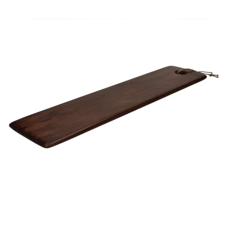 Pomax Saladiers / Plats À Servir-STANFORD - planche de service - bois de mangier / jute - L 70 x W 18 x H 1 cm - brun