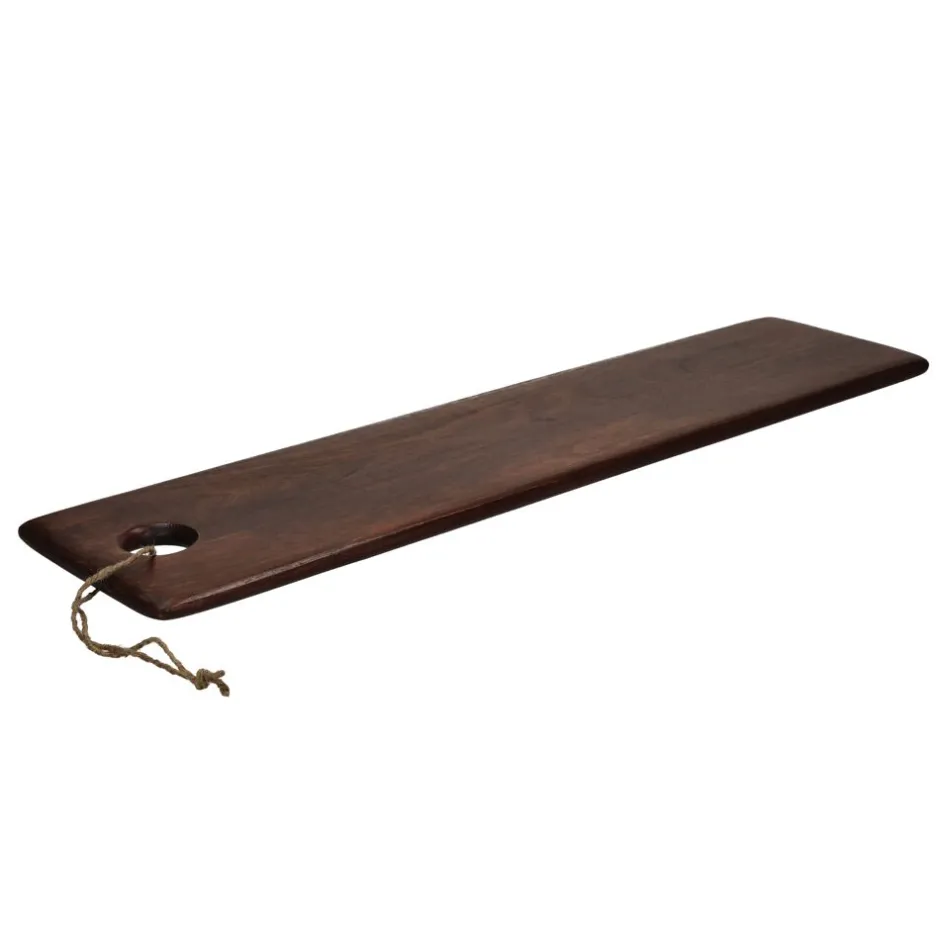 Pomax Saladiers / Plats À Servir-STANFORD - planche de service - bois de mangier / jute - L 70 x W 18 x H 1 cm - brun