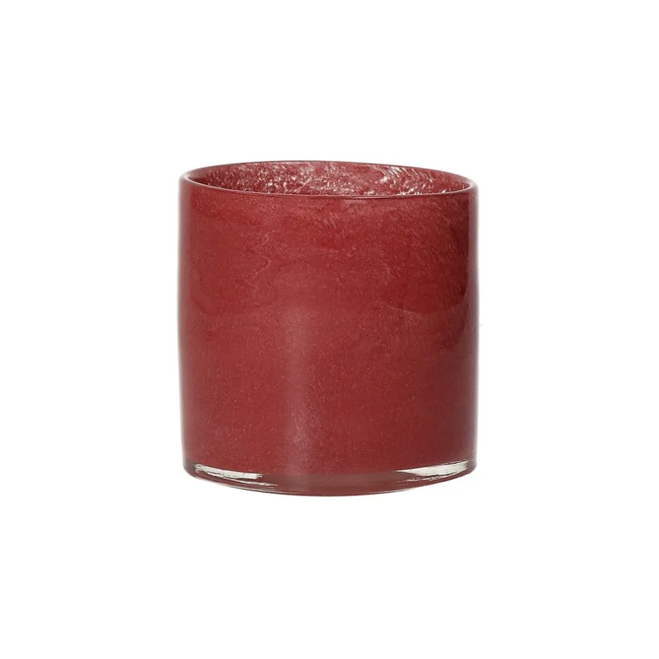 Pomax Photophores / T-lights-TIA - photophore - verre - DIA 10 x H 10 cm - rouge