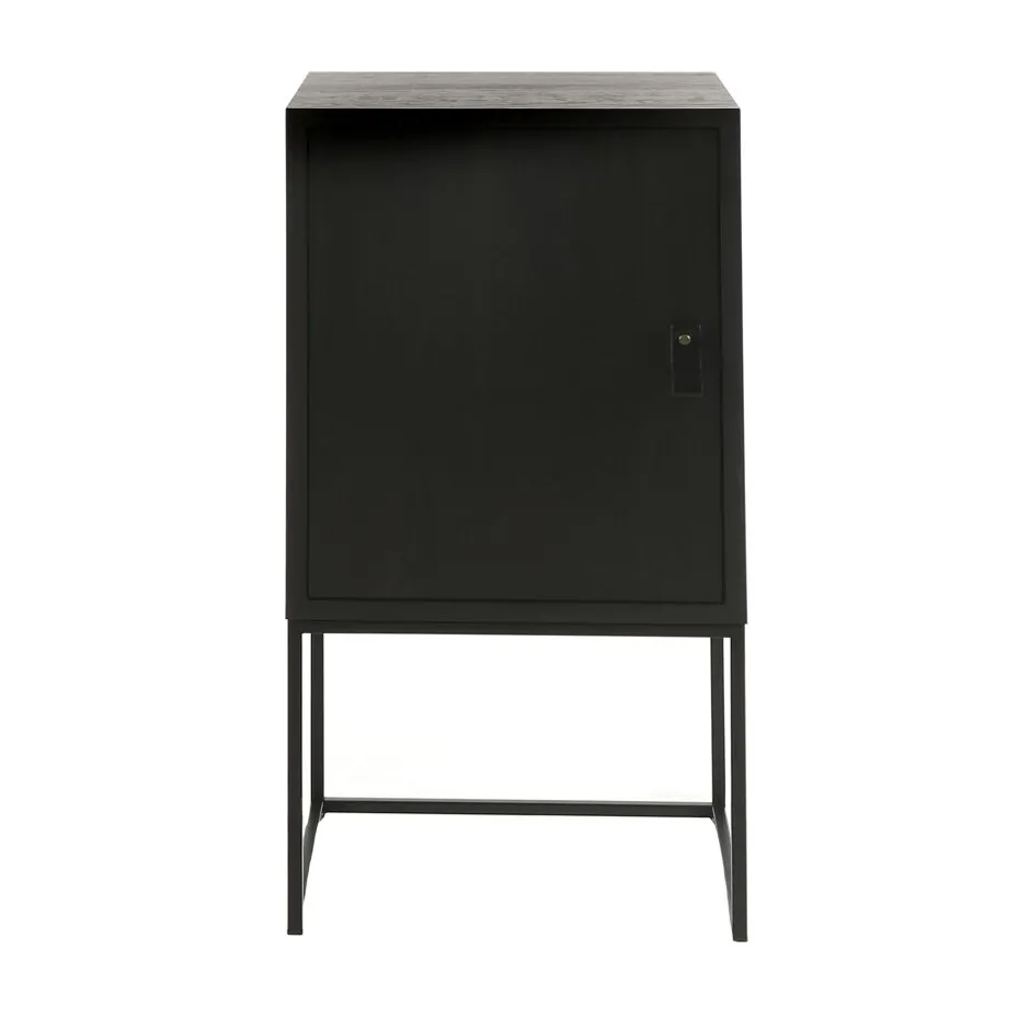 Pomax Armoires-TOKIO - armoire - mdf / placage de papier / métal - L 40 x W 30 x H 80 cm - noir