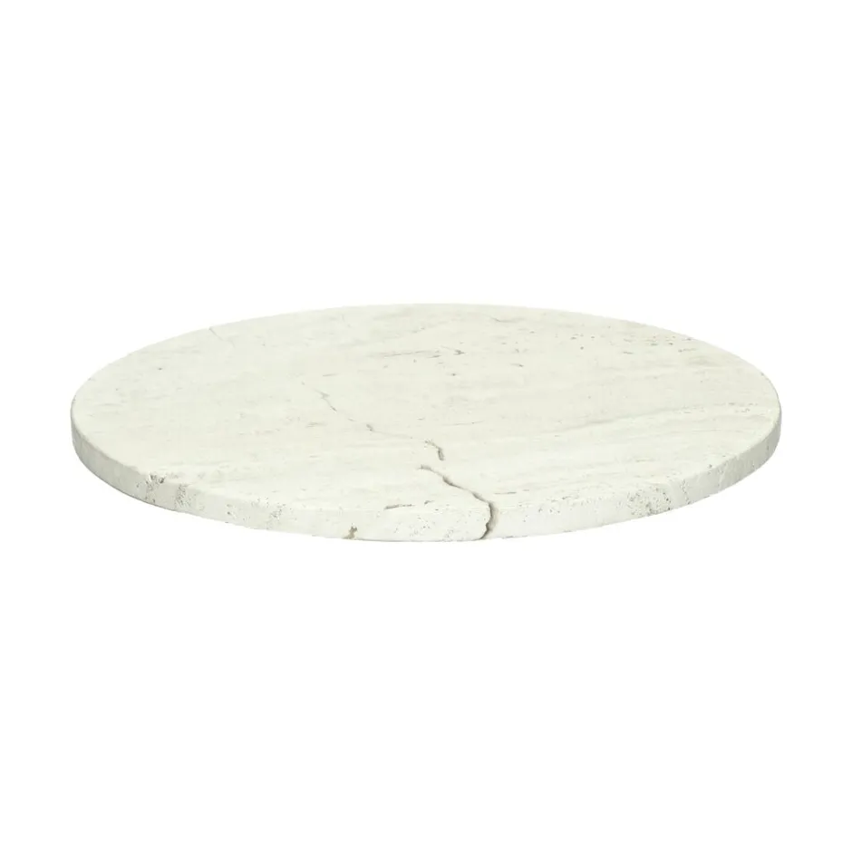 Pomax Concepts Modulaires-TREVI - dessus de table - travertin - DIA 45 x H 2 cm - ivoire