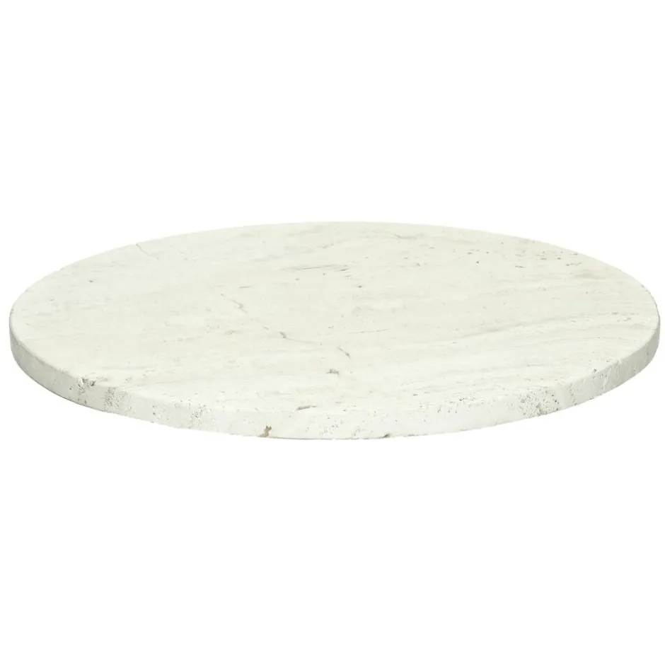 Pomax Concepts Modulaires-TREVI - dessus de table - travertin - DIA 55 x H 2 cm - ivoire