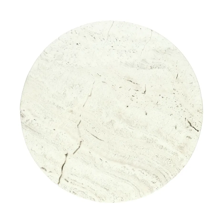 Pomax Concepts Modulaires-TREVI - dessus de table - travertin - DIA 45 x H 2 cm - ivoire