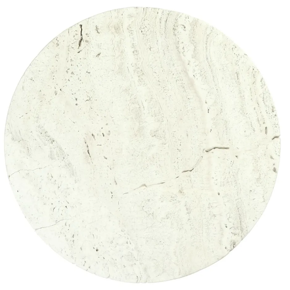 Pomax Concepts Modulaires-TREVI - dessus de table - travertin - DIA 55 x H 2 cm - ivoire