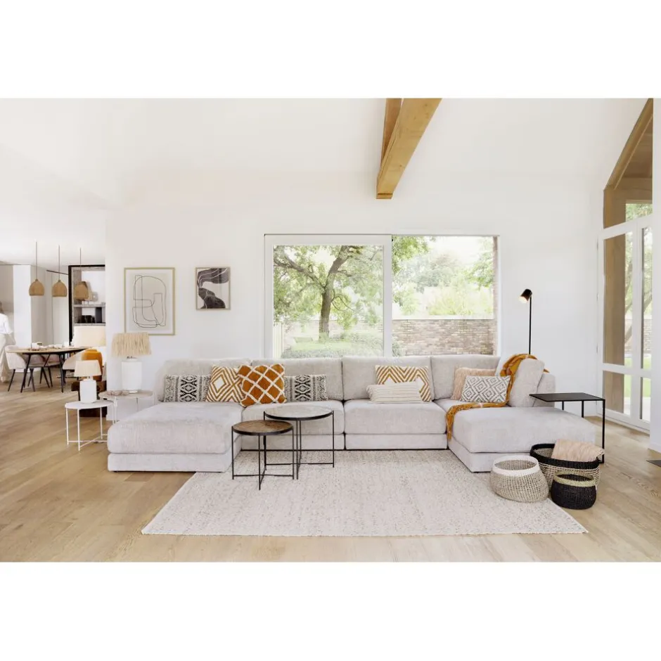 Pomax Concepts Modulaires-TREVI - dessus de table - travertin - DIA 55 x H 2 cm - ivoire