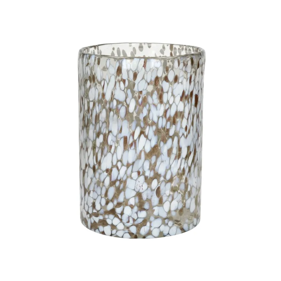 Pomax Photophores / T-lights-TREVISO - photophore - verre - DIA 18 x H 25,5 cm - blanc