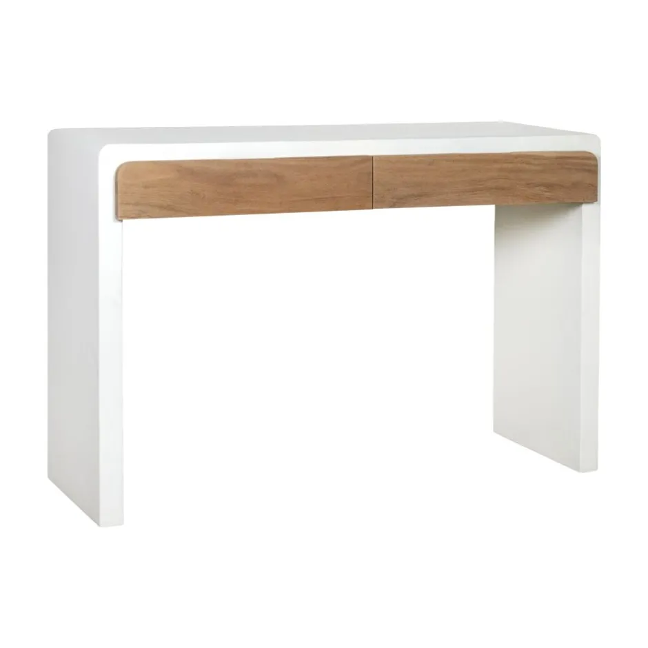 Pomax Consoles-VERONA - console 2 tiroirs - enduit à la chaux - L 120 x W 40 x H 80 cm - blanc cassé