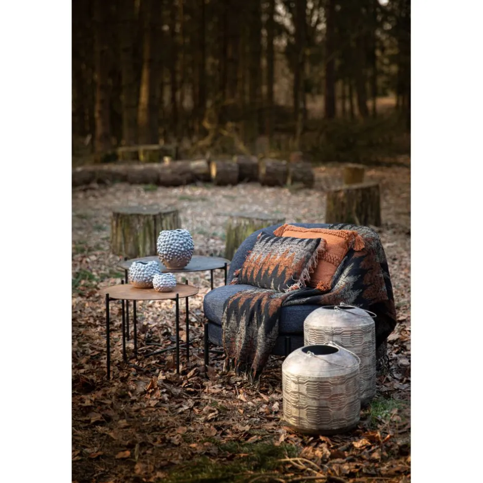 Pomax Plaids-WOUT - plaid - coton - L 150 x W 125 cm - mix de couleurs