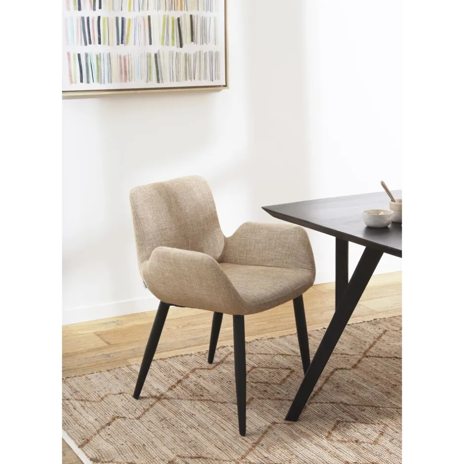 Pomax Tapis-YUCATAN - tapis - cuir recyclé / jute - L 240 x W 180 cm - naturel