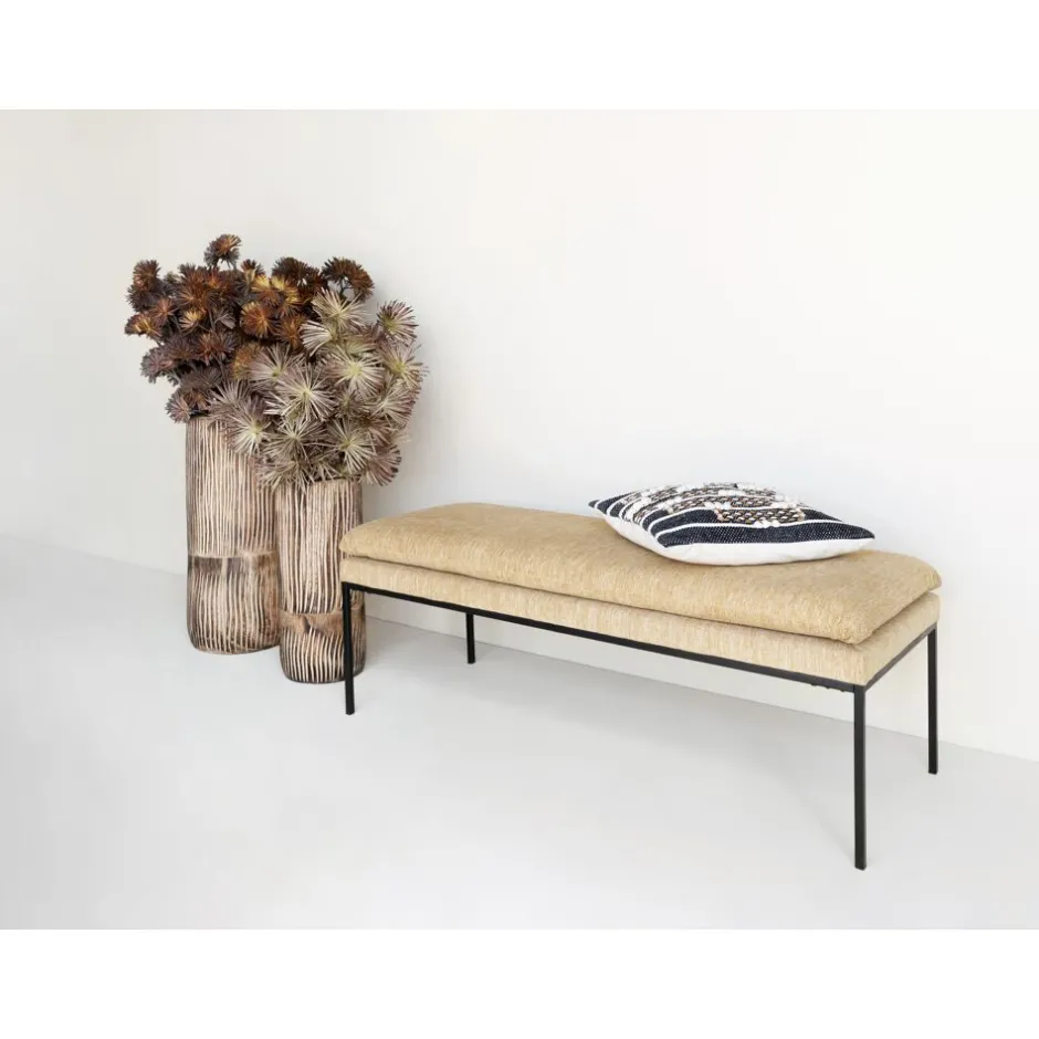 Pomax Vases-ZEBRA - set/2 vases - bois de paulownia - DIA 22/28 x H 50/65 cm - naturel