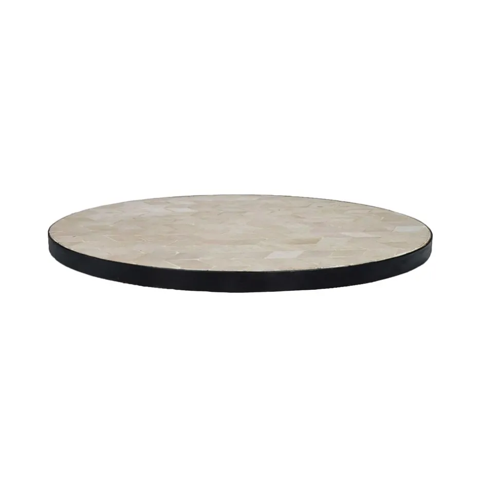 Pomax Concepts Modulaires-ZELLIX - dessus de table - zelliges marocaines - DIA 45 x H 2 cm - beige