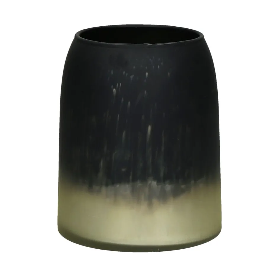 Pomax Photophores / T-lights-ZINGARO - photophore - verre - DIA 14 x H 17 cm - noir/or